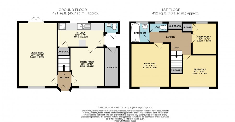 Floorplan for Hadrian Way, Stanwell