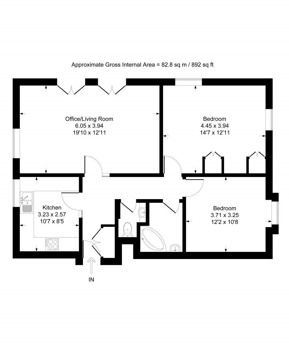 Floorplan for Greenlands Road, Staines-upon-Thames, Surrey