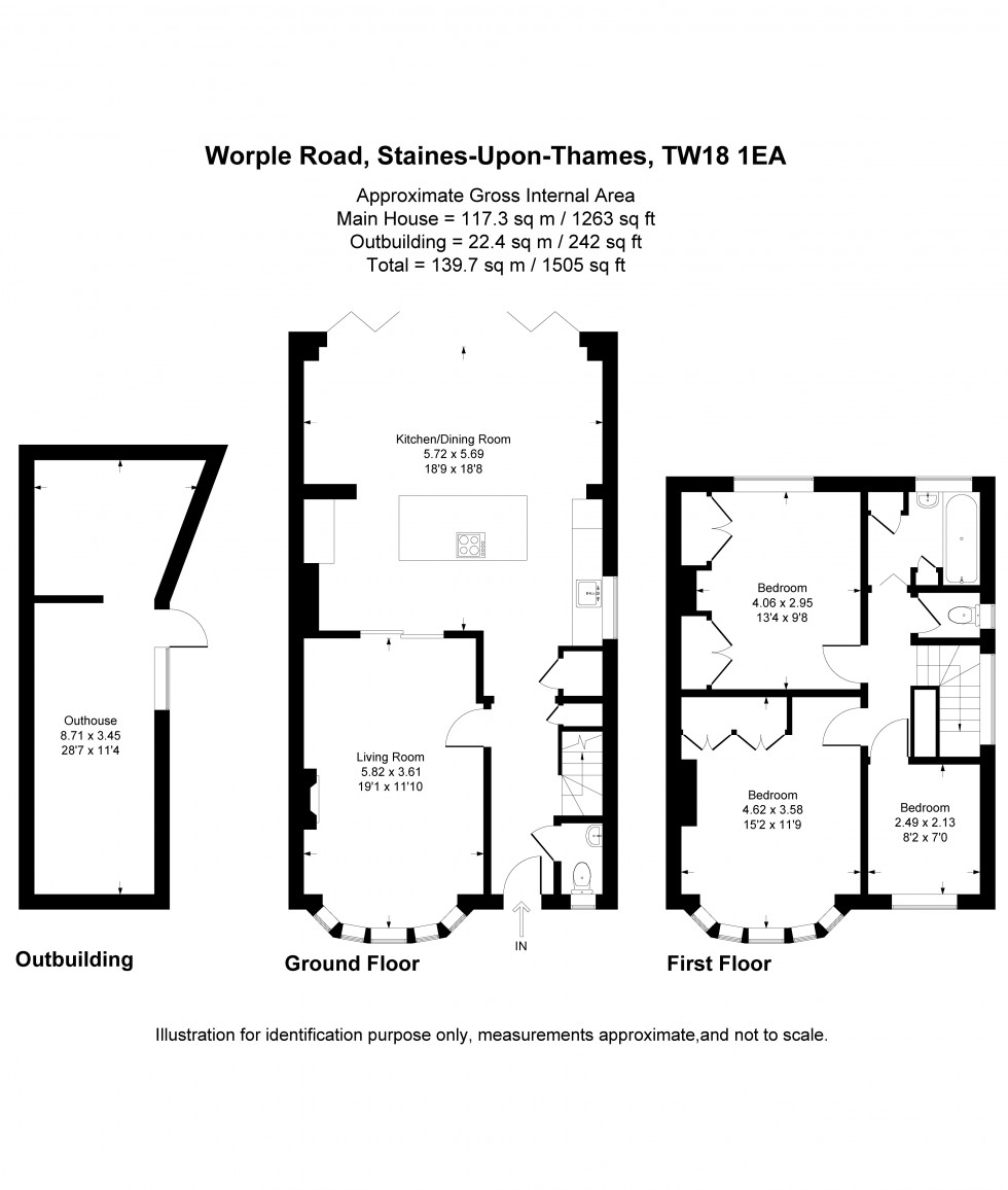 Floorplan for Worple Road, Staines-upon-Thames, Surrey