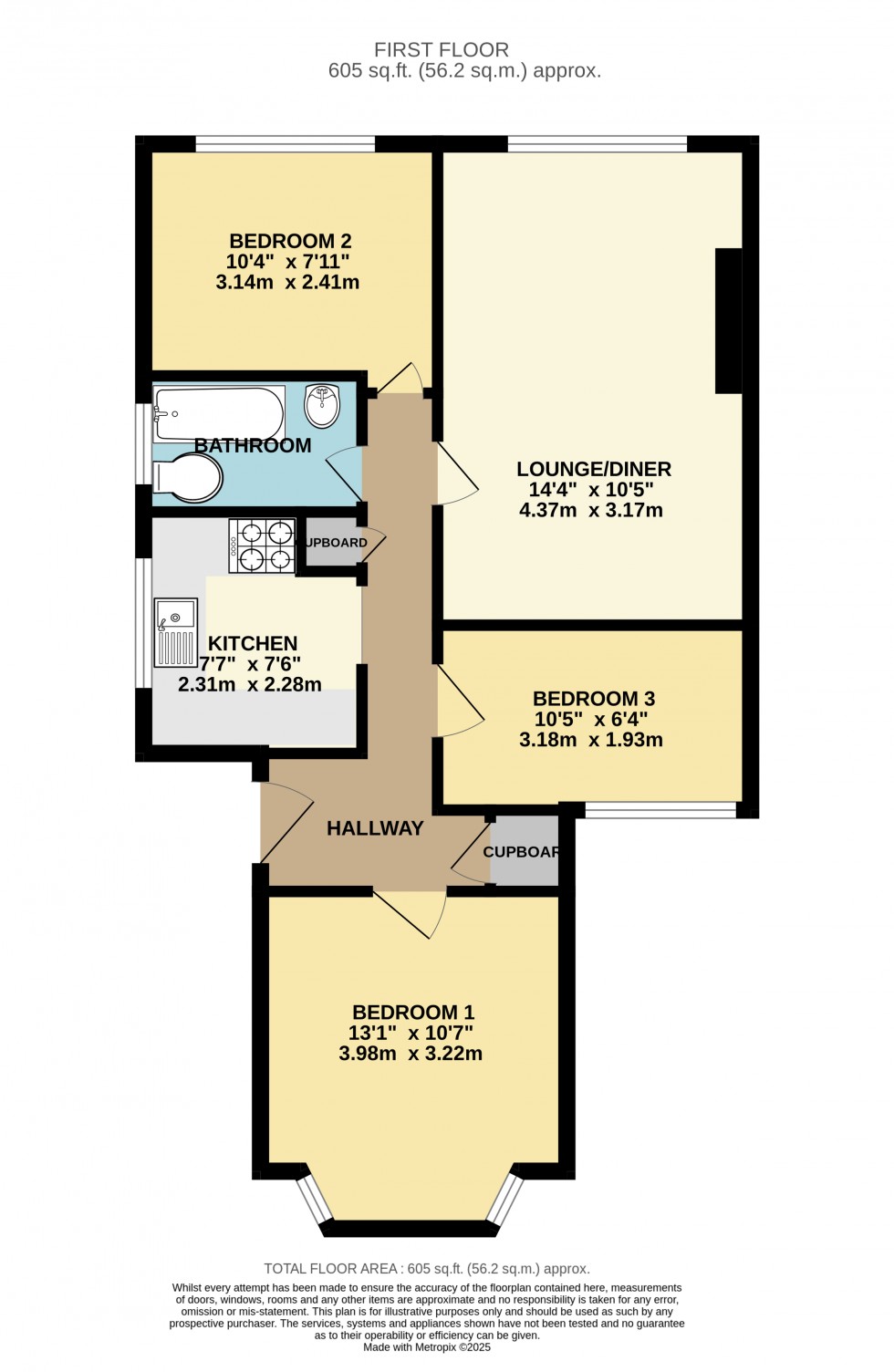 Floorplan for Clare Road, Staines-upon-Thames, Surrey
