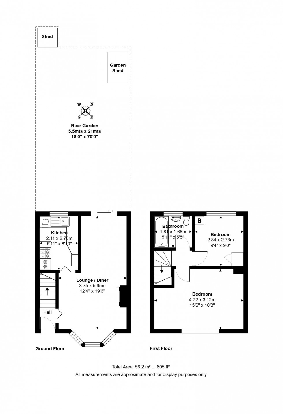 Floorplan for Stuart Way, Staines-upon-Thames, Surrey