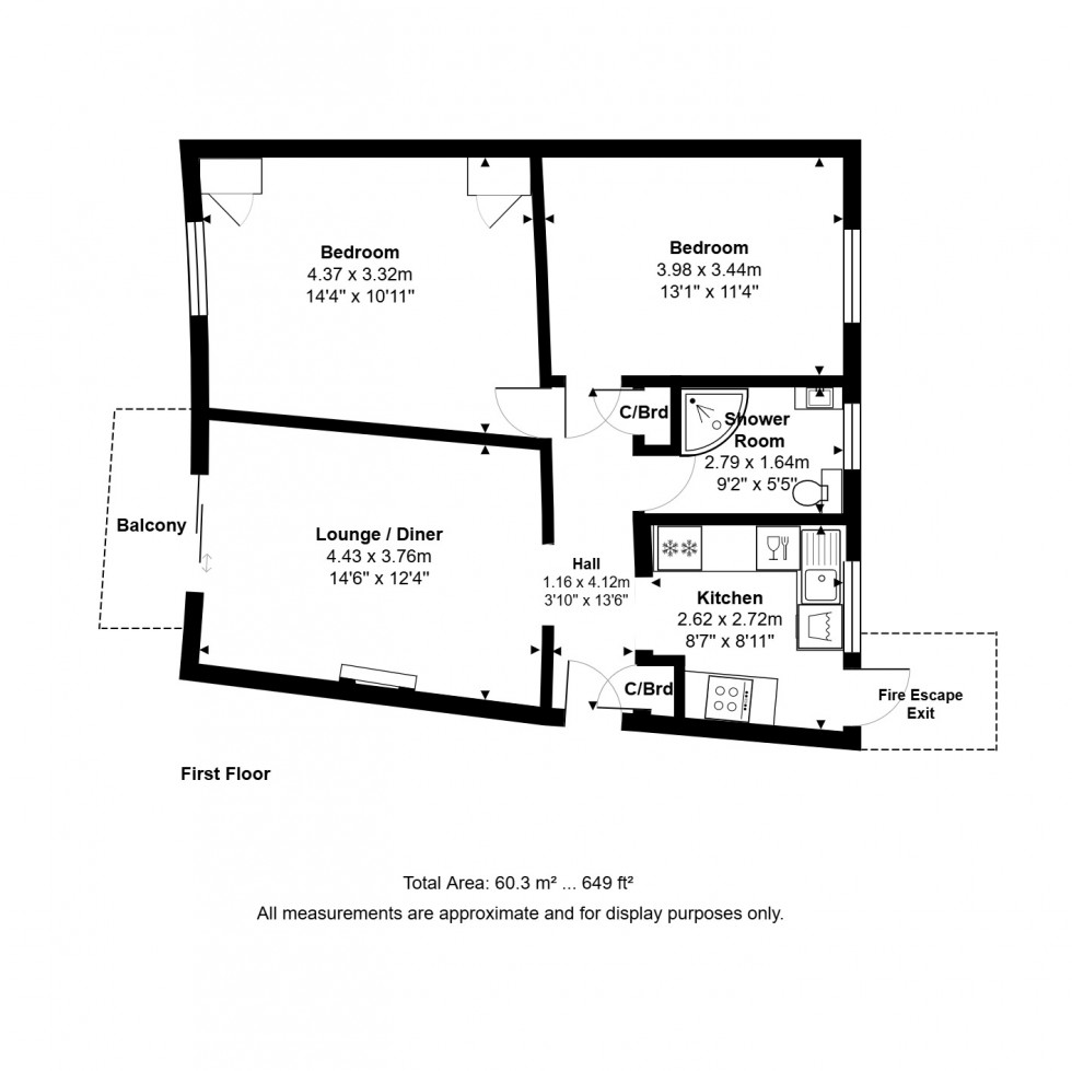 Floorplan for Laleham Road, Staines-upon-Thames, Surrey