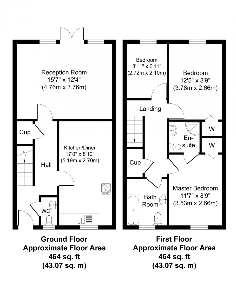 Floorplan for Tillers Close, Staines-upon-Thames, Surrey