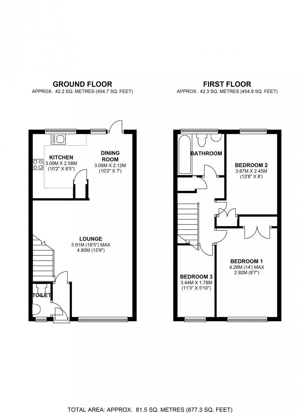 Floorplan for Grange Place, Staines-upon-Thames