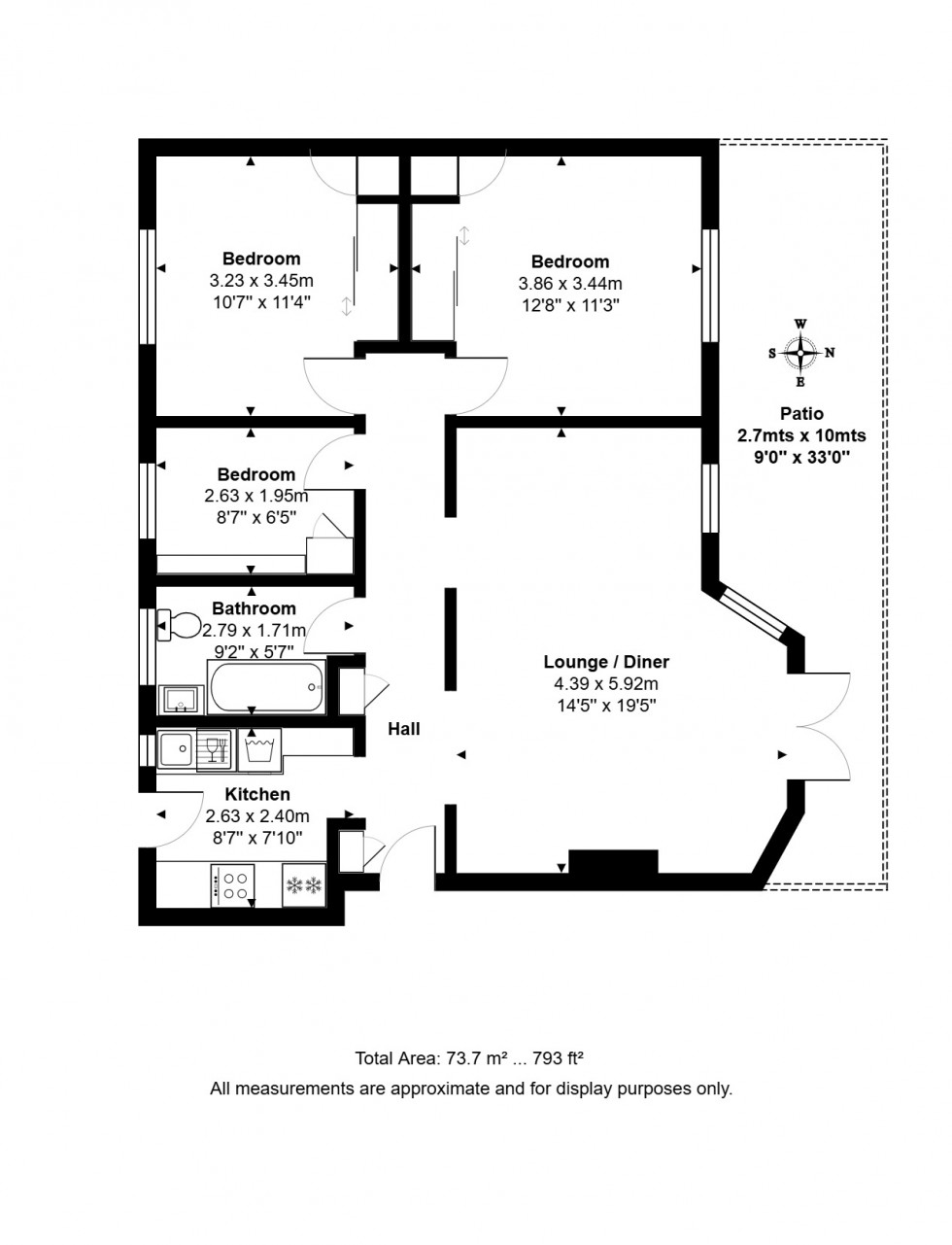 Floorplan for Laleham Road, Staines-upon-Thames, Surrey
