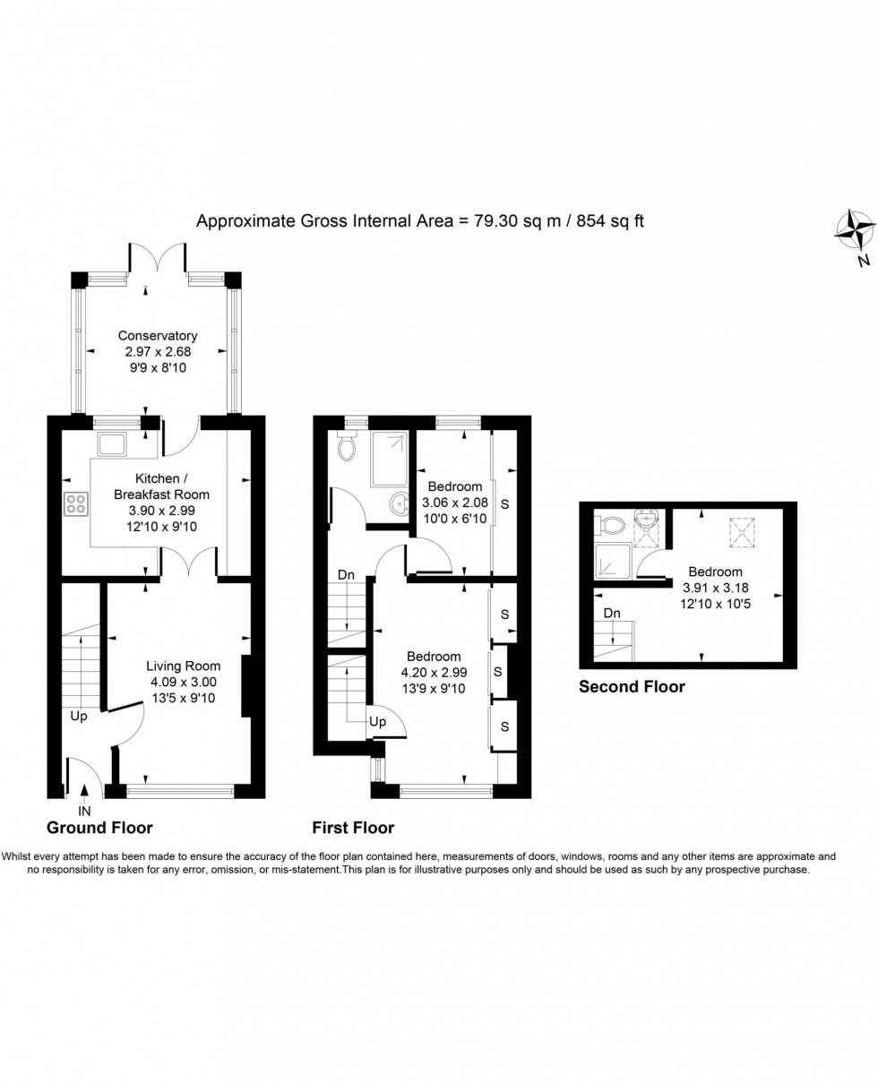 Floorplan for Osborne Avenue, STAINES-UPON-THAMES