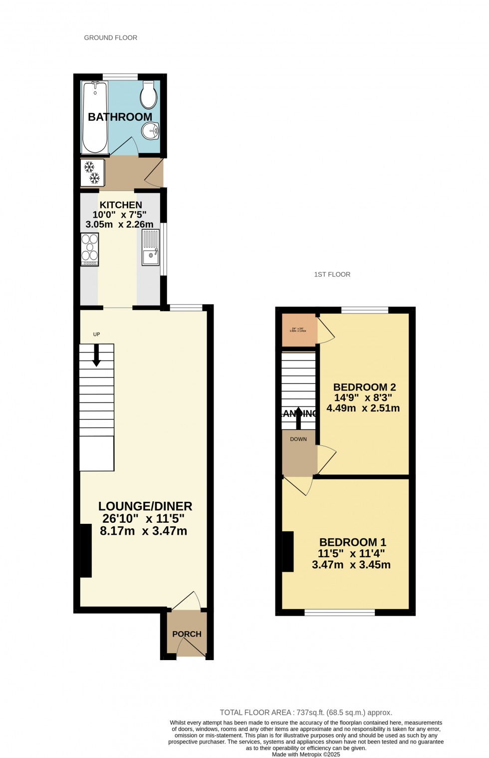 Floorplan for Woodthorpe Road, Ashford, Surrey