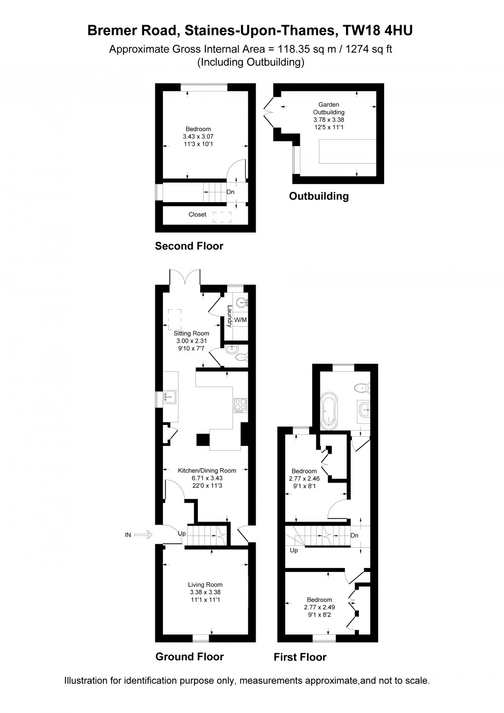 Floorplan for Bremer Road, Staines-upon-Thames, Surrey