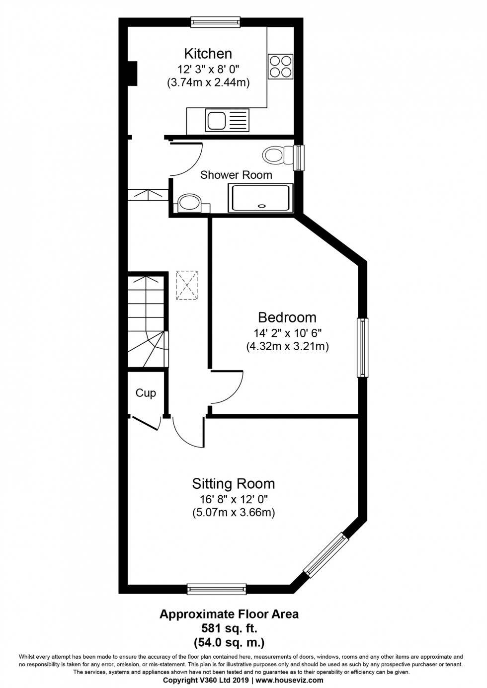 Floorplan for Penton Avenue, STAINES-UPON-THAMES