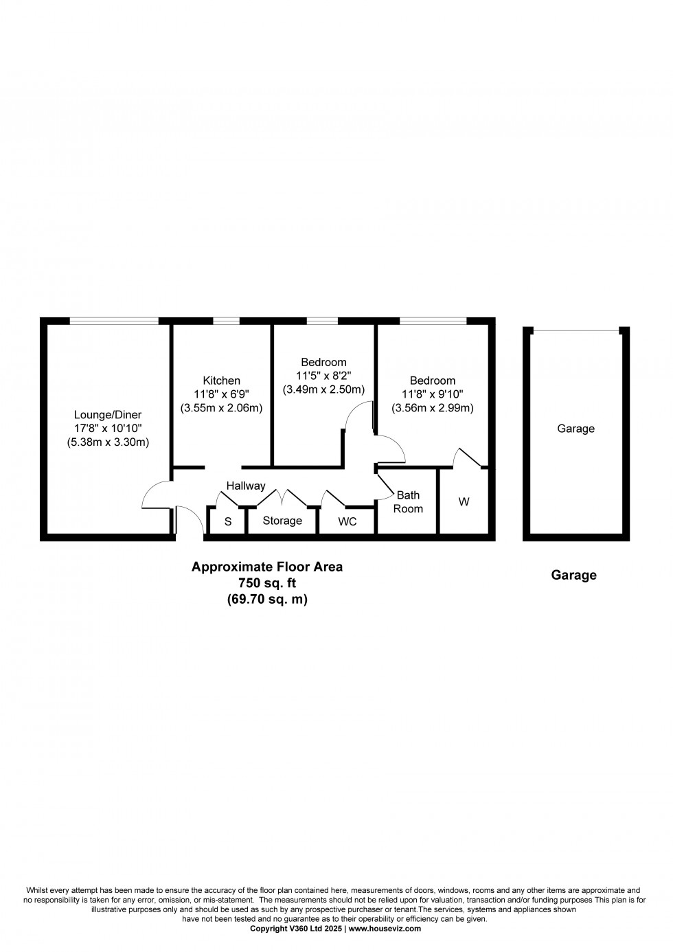 Floorplan for Staines Road West, Sunbury-on-Thames, Surrey