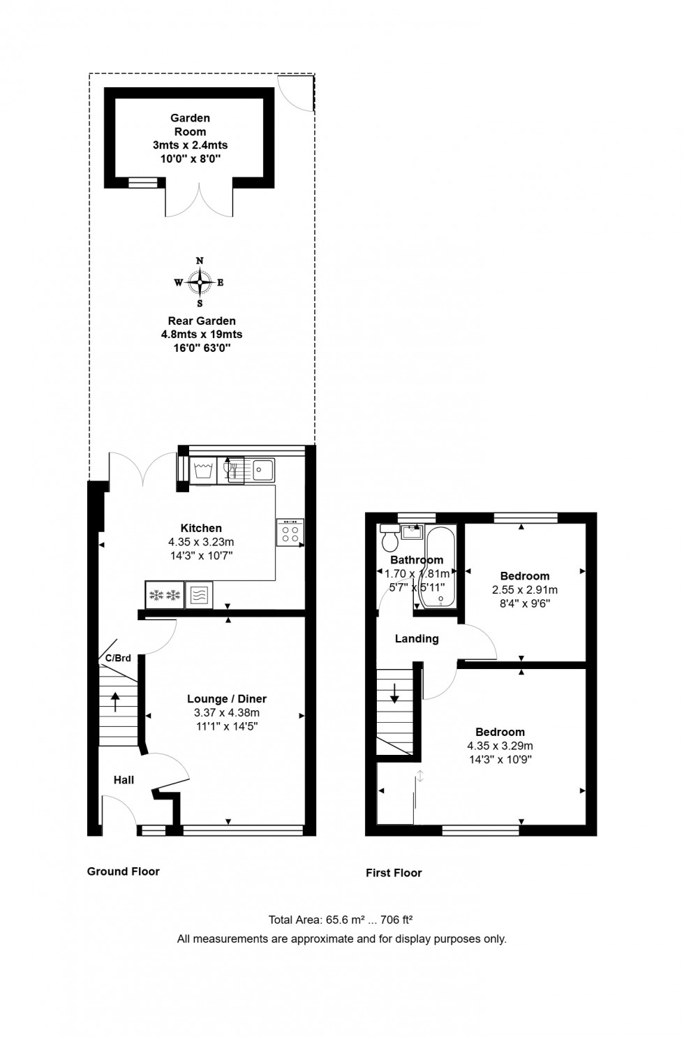 Floorplan for Kenilworth Gardens, Staines-upon-Thames, Surrey