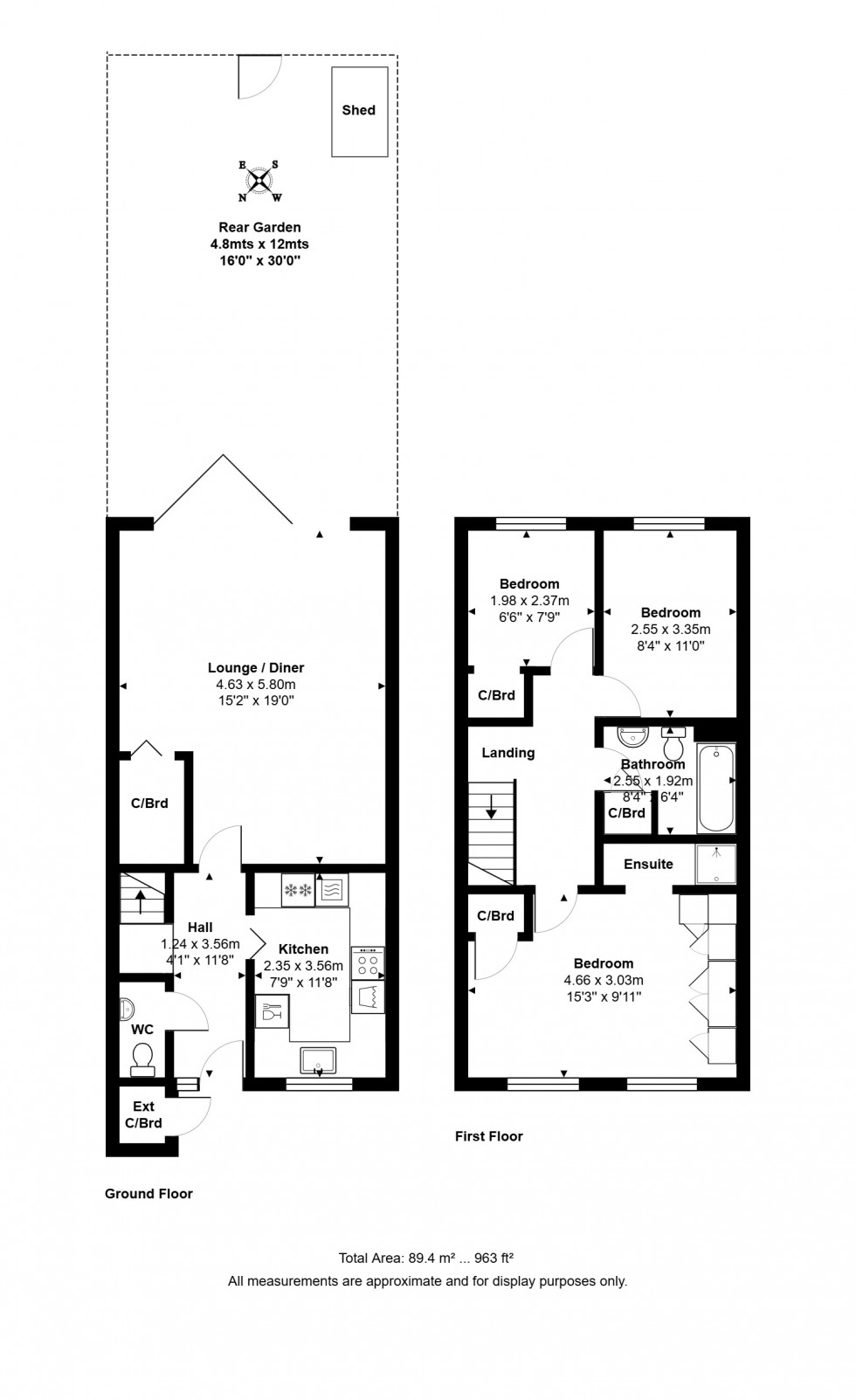 Floorplan for Leacroft, Staines-upon-Thames, Surrey