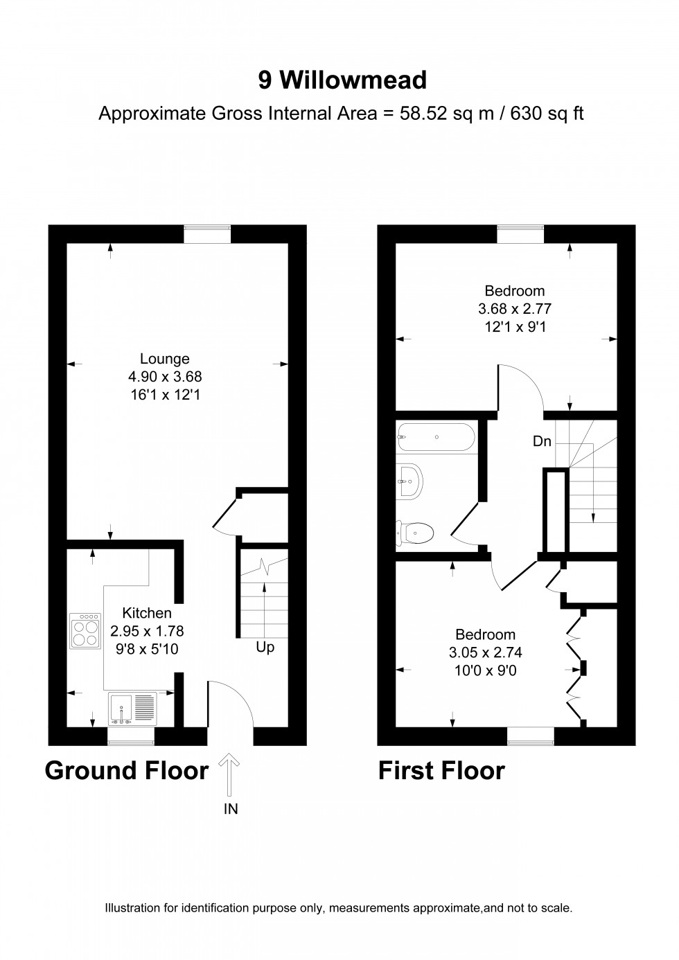Floorplan for Willowmead, Staines-upon-Thames, Surrey