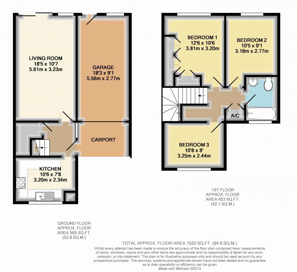 Floorplan for Hithermoor Road, Stanwell Moor, Surrey