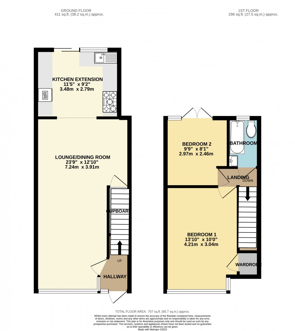 Floorplan for Cranford Avenue, Staines-upon-Thames, Surrey