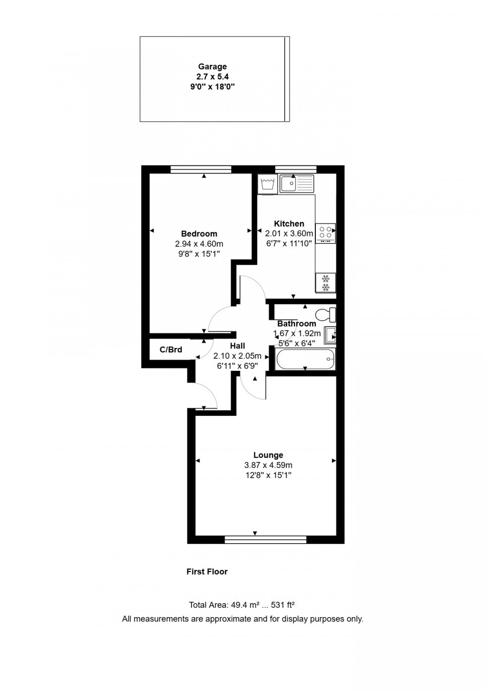 Floorplan for Wendover Road, Staines-upon-Thames, Surrey