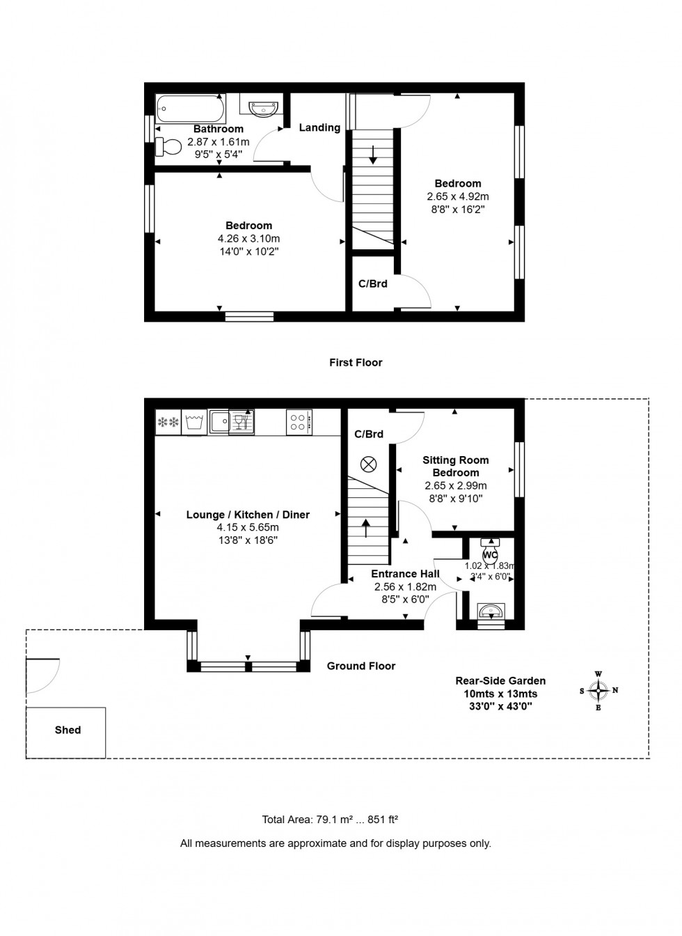 Floorplan for Elmwood Avenue, Feltham, Greater London