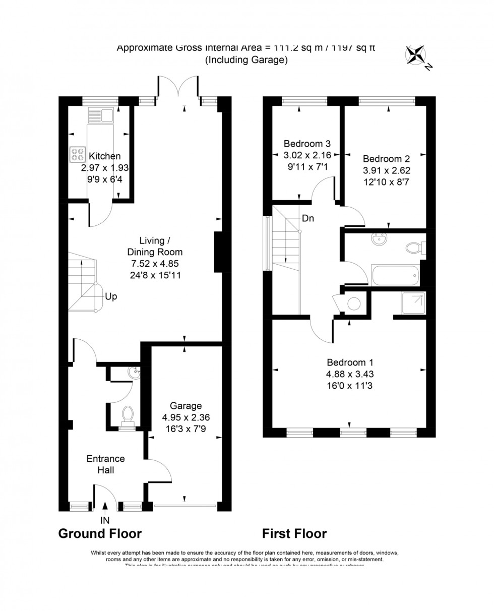 Floorplan for Fairlawns Close, Staines-upon-Thames, Surrey