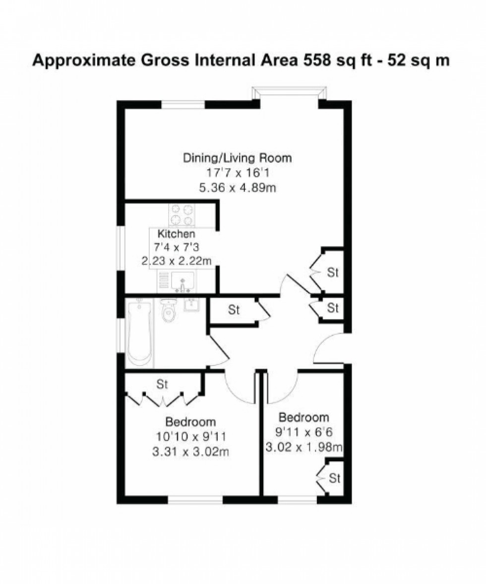 Floorplan for Oaks Road, Stanwell, Staines-upon-Thames, Surrey