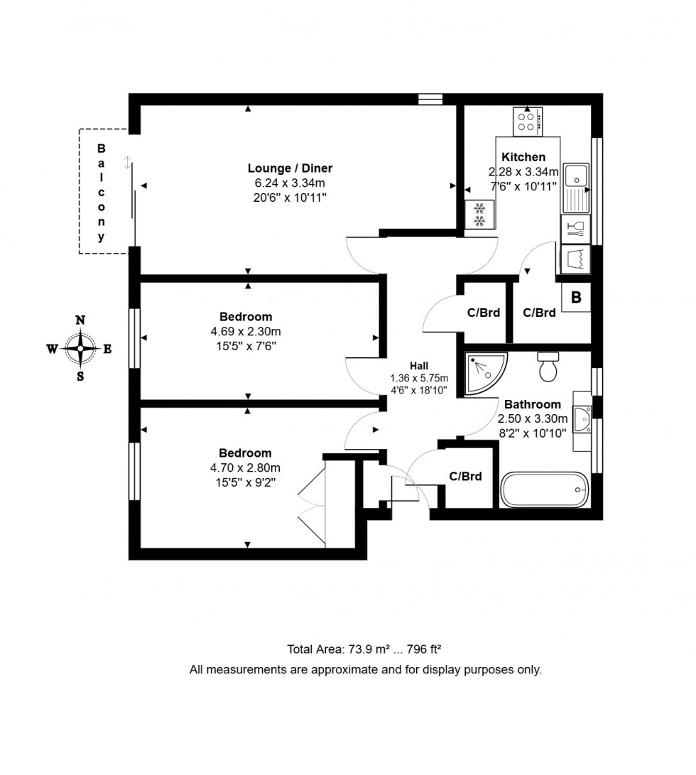 Floorplan for Riverside Road, Staines-upon-Thames, Surrey