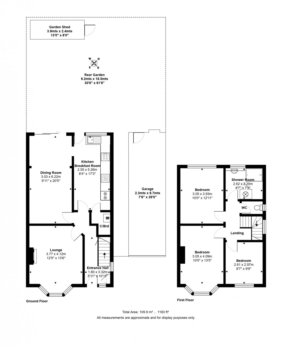 Floorplan for Rosefield Road, Staines-upon-Thames, Surrey