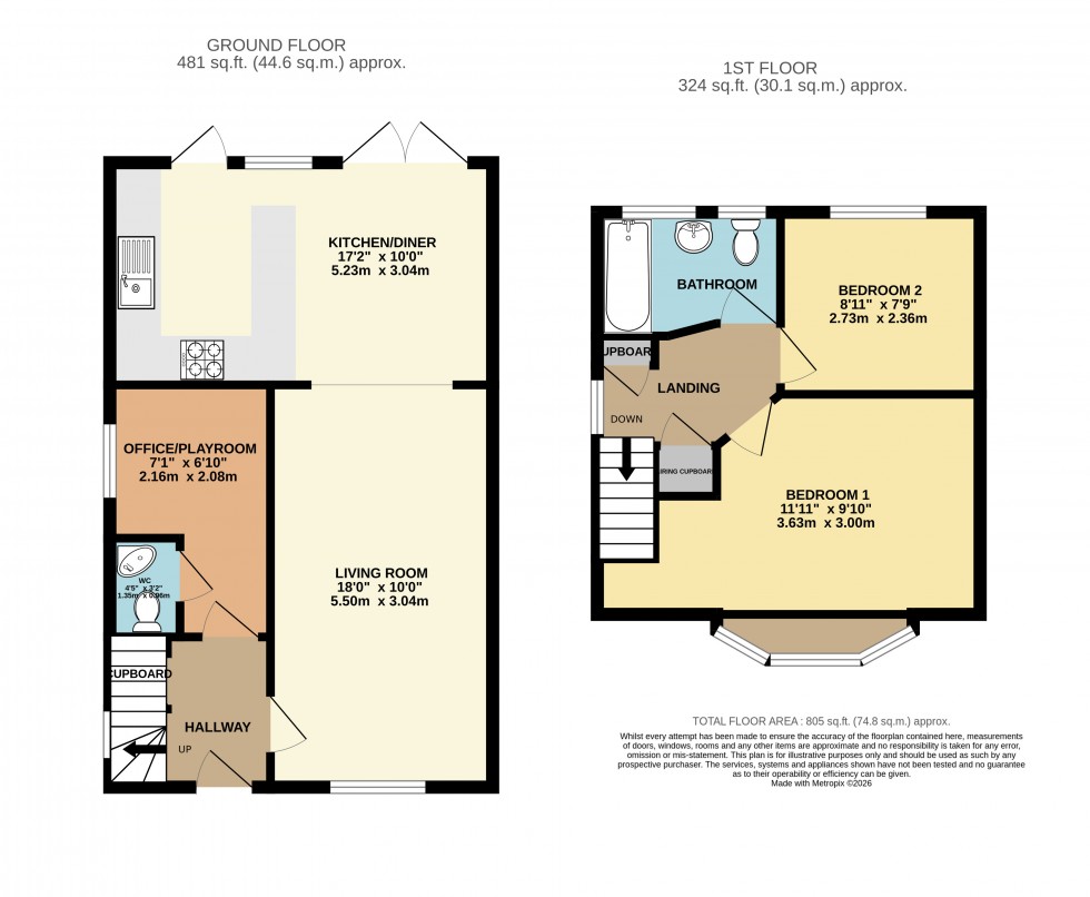 Floorplan for Village Way, Ashford, Surrey