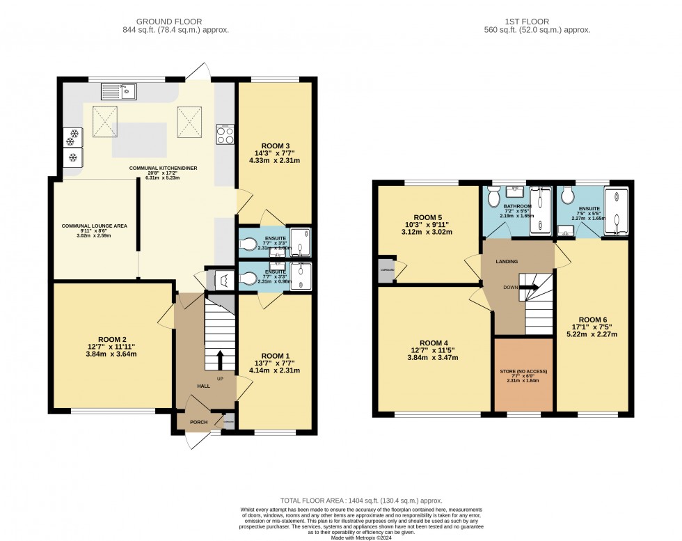 Floorplan for Garden Close, Ashford, Surrey
