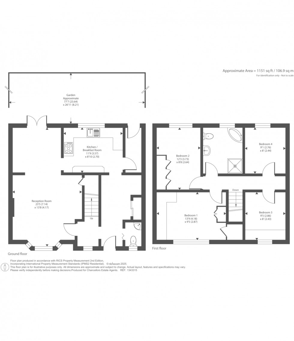 Floorplan for Hithermoor Road, Staines-upon-Thames, Surrey