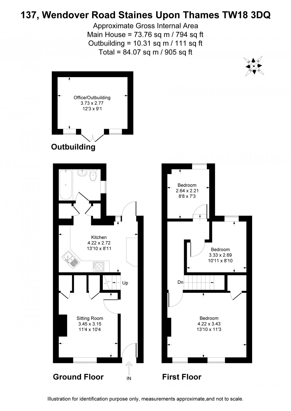 Floorplan for Wendover Road, Staines-upon-Thames, Surrey