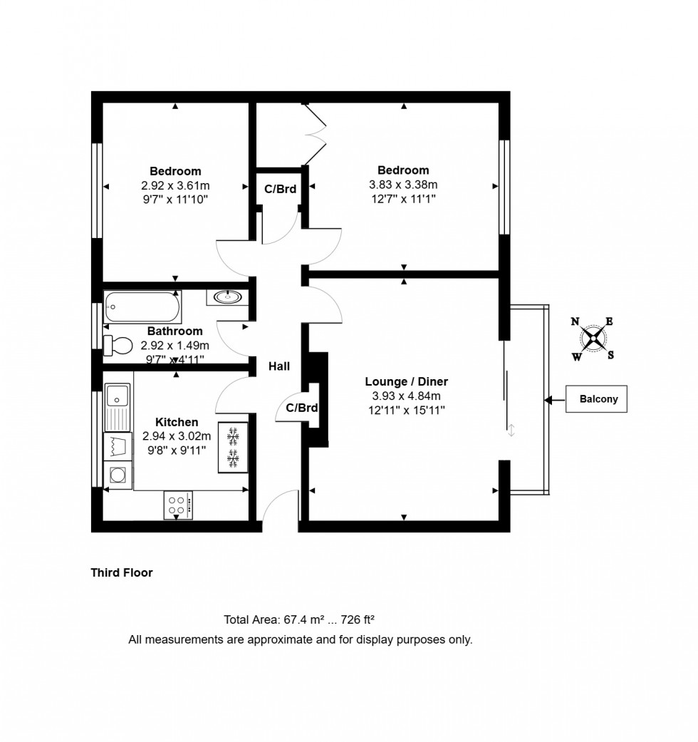 Floorplan for Wyatt Road, Staines-upon-Thames, Surrey
