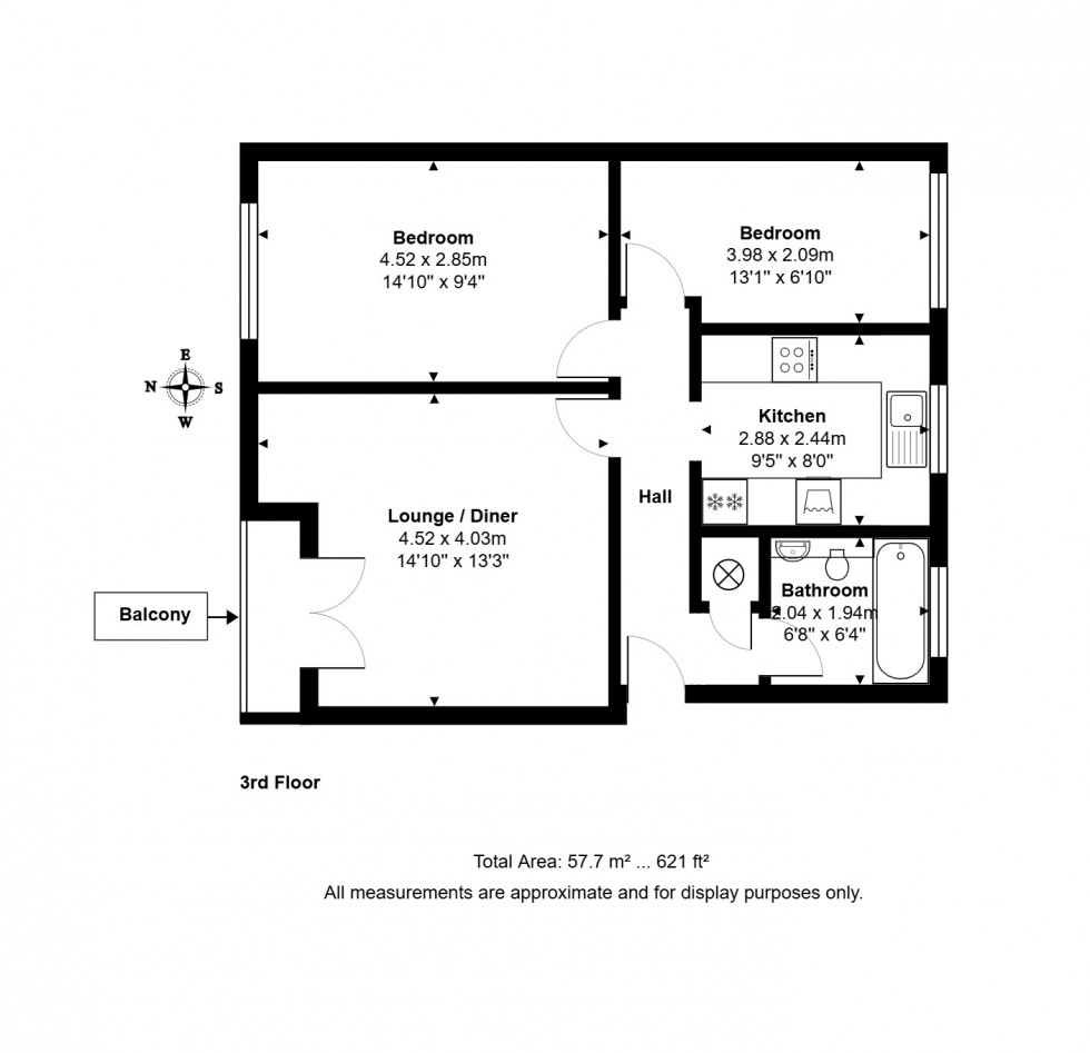 Floorplan for Kingfisher Drive, Staines-upon-Thames, Surrey