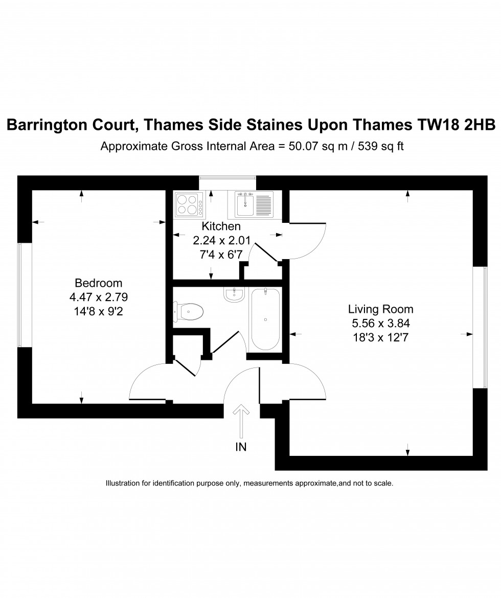 Floorplan for Thames Side, Staines-upon-Thames, Surrey