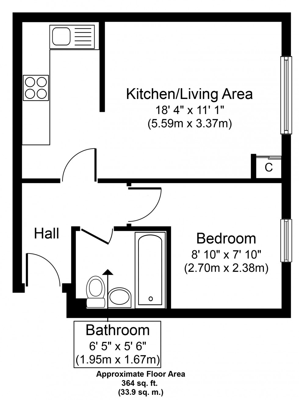 Floorplan for Rosefield Road, Staines-upon-Thames