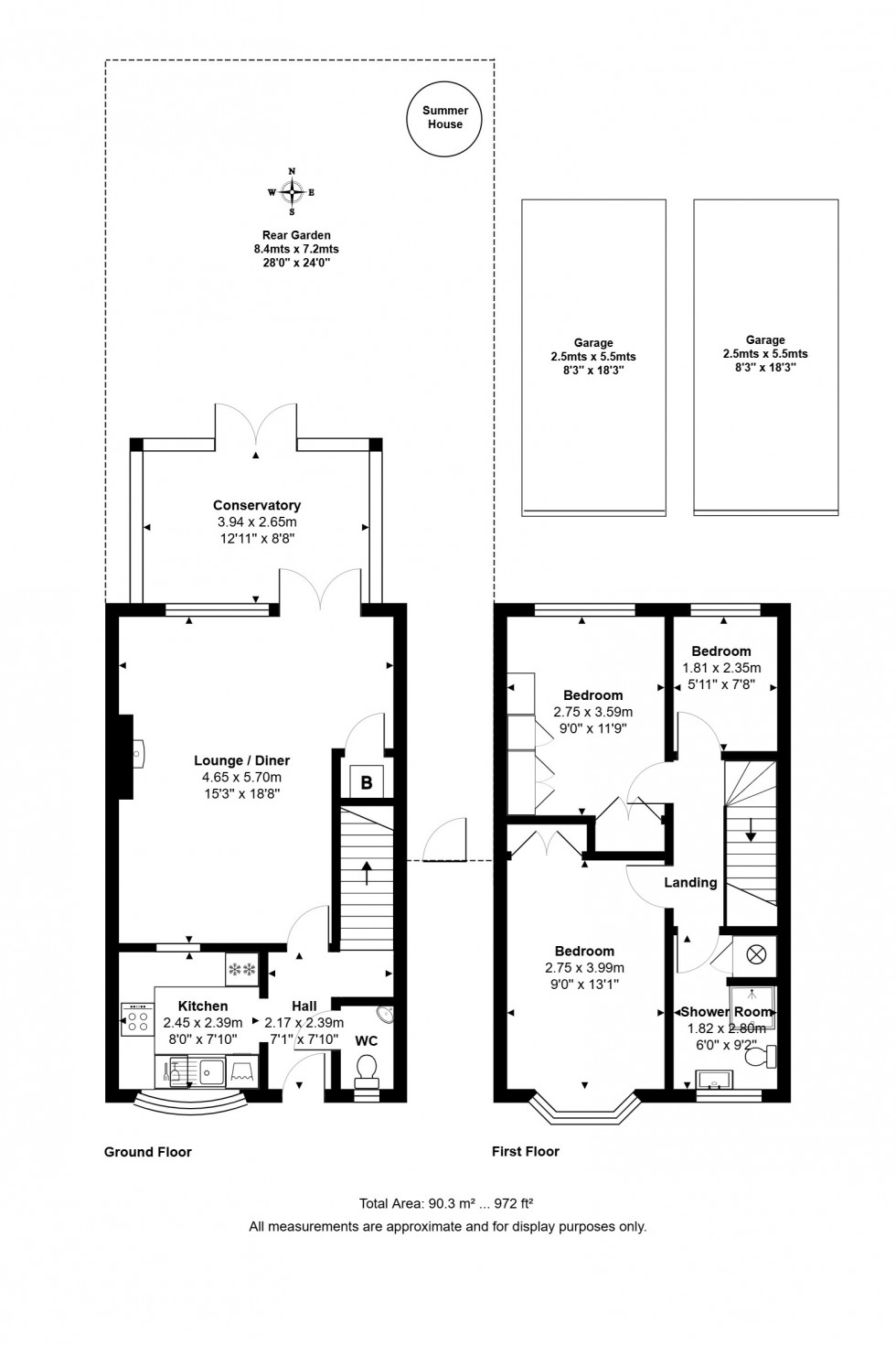 Floorplan for Shaftesbury Crescent, Staines-upon-Thames, Surrey