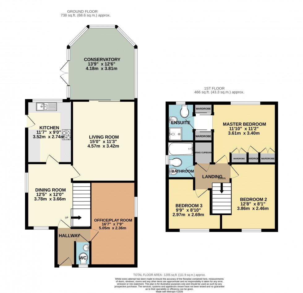 Floorplan for Poplar Road, Ashford, Surrey