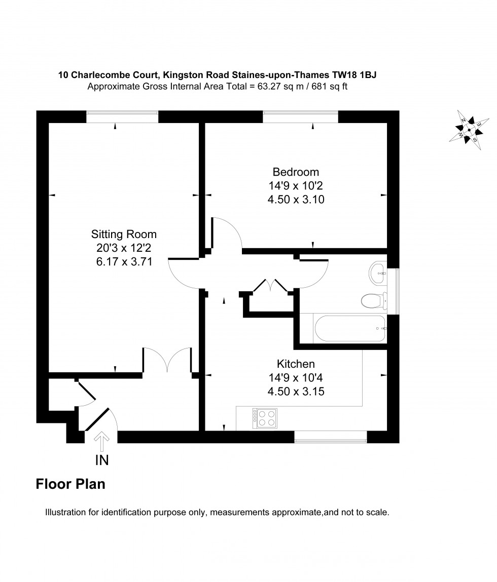 Floorplan for Kingston Road, Staines-upon-Thames, Surrey