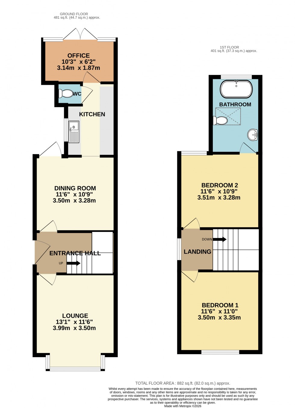 Floorplan for Marlborough Road, Ashford, Surrey