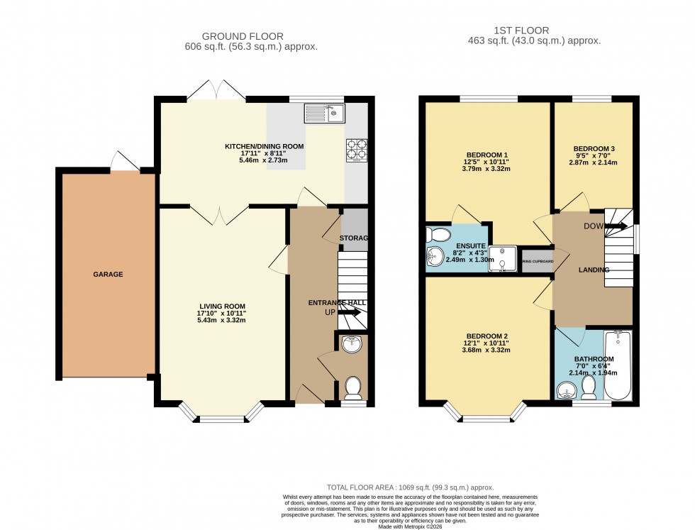 Floorplan for Spring Avenue, Egham, Surrey