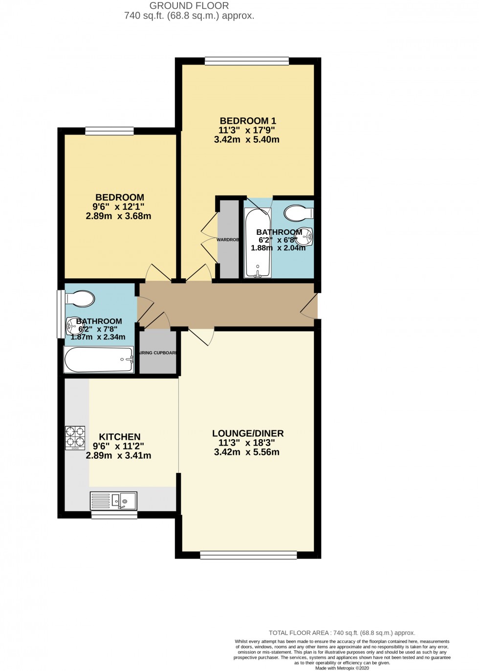 Floorplan for Cumberland Road, Ashford, Surrey