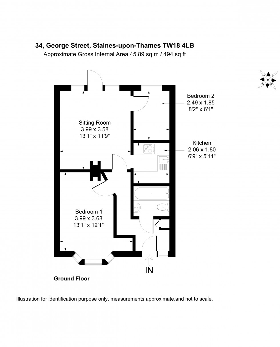 Floorplan for George Street, Staines-upon-Thames