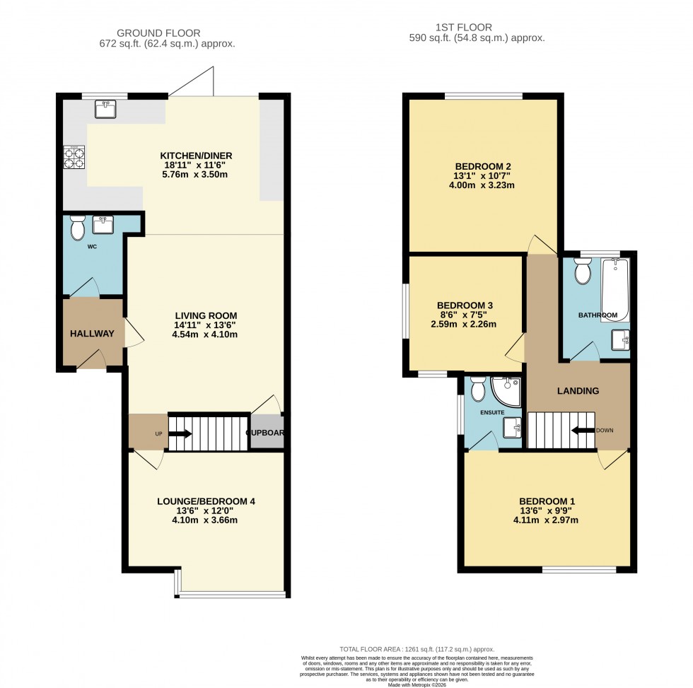 Floorplan for Fernhurst Road, Ashford, Surrey