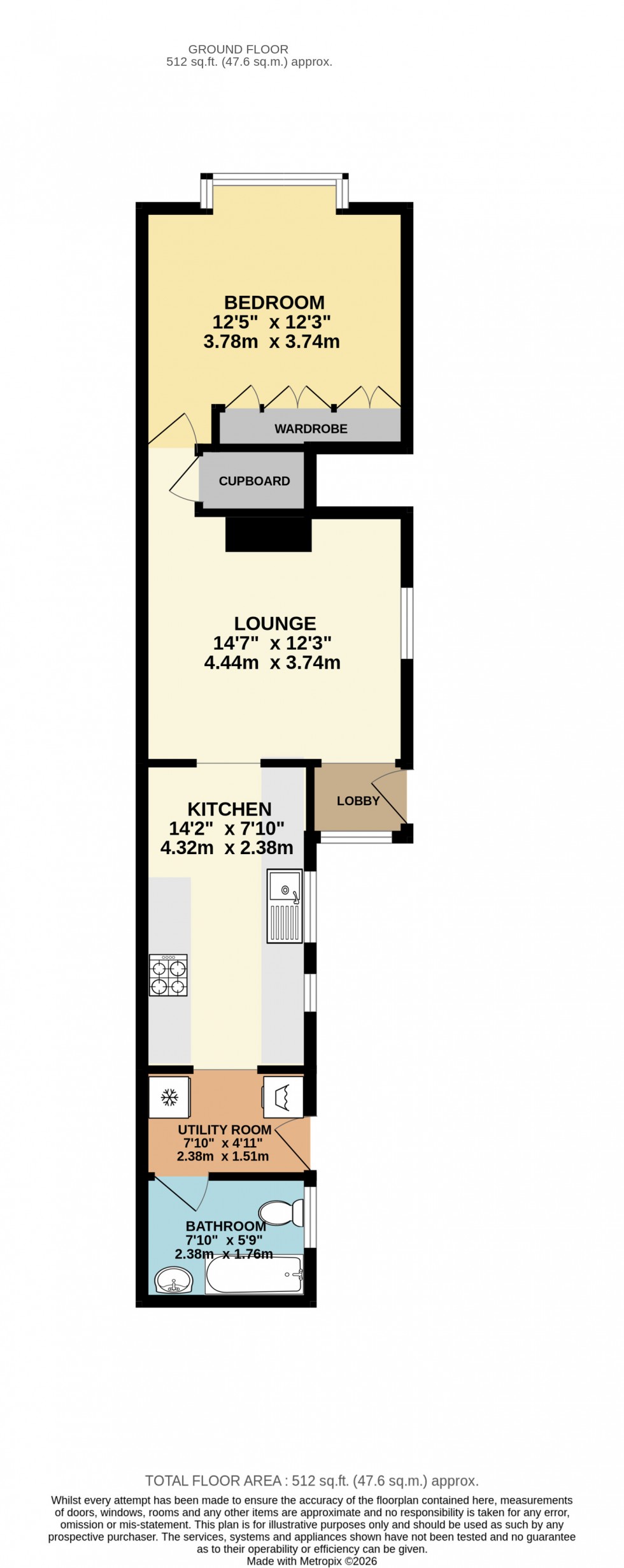 Floorplan for Coleridge Road, Ashford, Surrey
