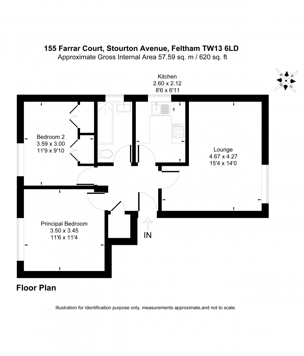 Floorplan for Stourton Avenue, Feltham, Greater London