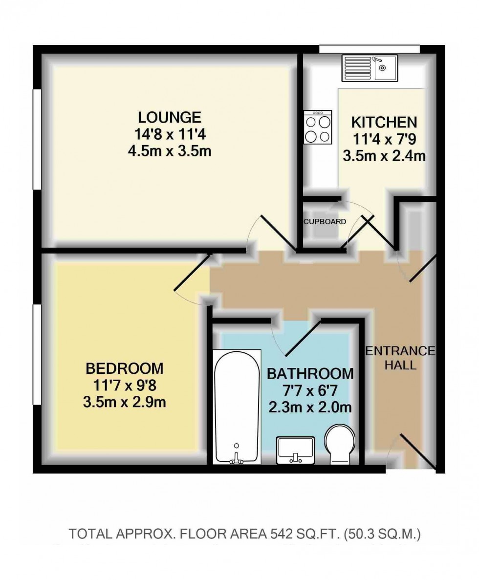 Floorplan for Sweeps Ditch Close, Staines-upon-Thames, Surrey