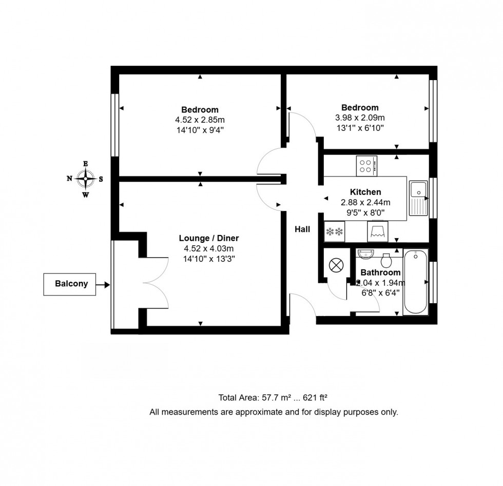 Floorplan for Waters Drive, STAINES-UPON-THAMES