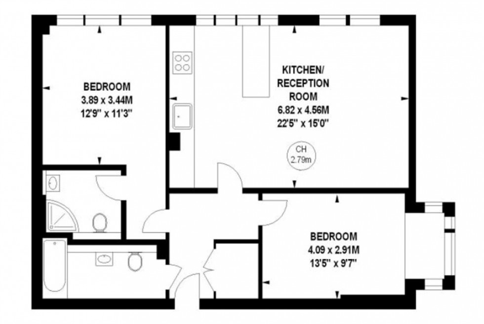 Floorplan for Venture House, STAINES-UPON-THAMES