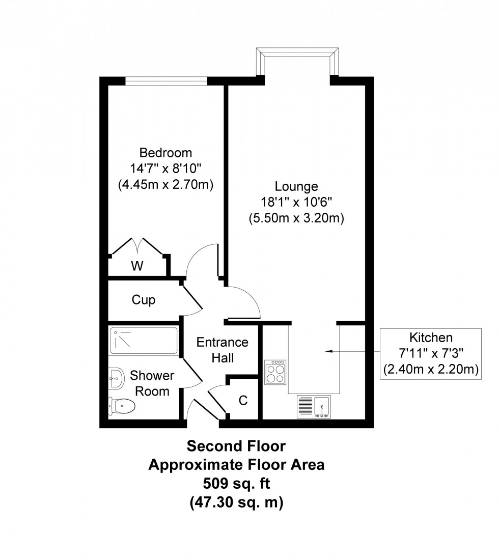 Floorplan for Farm Close, Staines-upon-Thames, Surrey