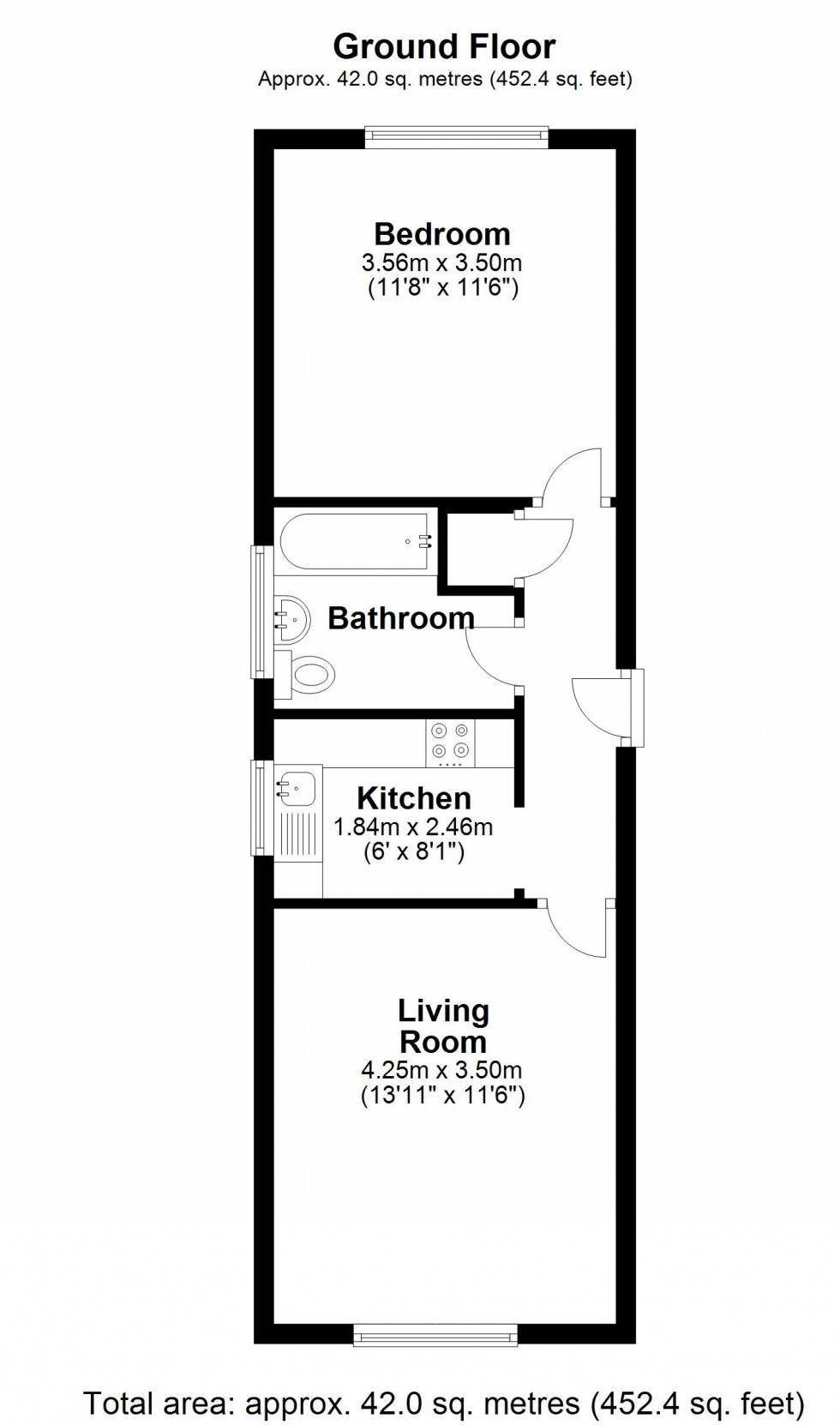 Floorplan for Avondale Avenue, Staines-upon-Thames, Surrey