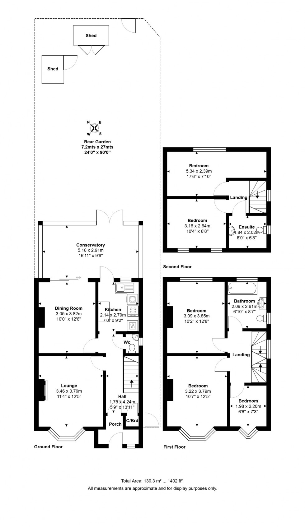 Floorplan for Gordon Close, Staines-upon-Thames, Surrey