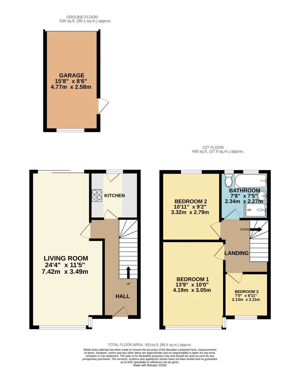 Floorplan for Elgin Avenue, Ashford, Surrey